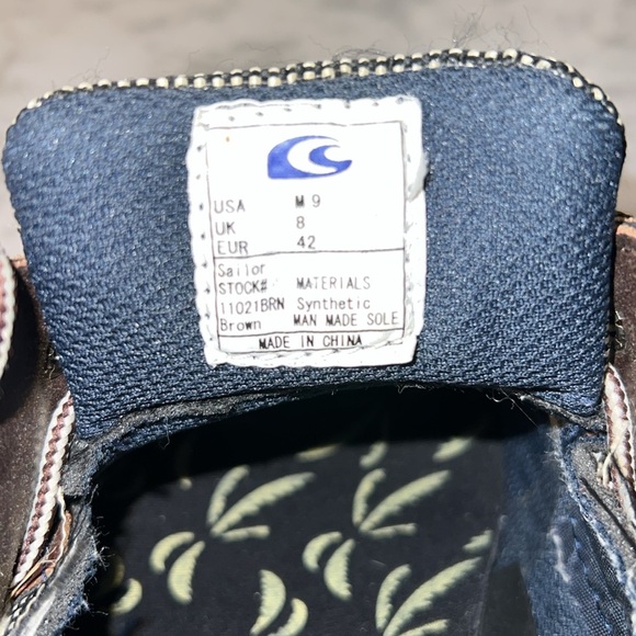 Men’s Island Surf Boat Sailor Shoes Brown 9M - Picture 8 of 9